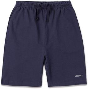 img 3 attached to 🩳 DEESPACE Cotton Shorts with Walking Pockets for Boys' Clothing, Ages 3-12 Years