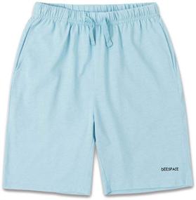 img 2 attached to 🩳 DEESPACE Cotton Shorts with Walking Pockets for Boys' Clothing, Ages 3-12 Years