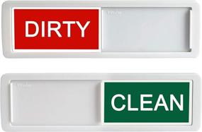 img 2 attached to Allinko Premium Clean Dirty Dishwasher Magnet Sign | New 2021 Slide Dishwasher Indicator | Strong Sticky Tab Adhesion | Water Resistant Design | Endurance Reminder - Dishes Clean or Dirty | White