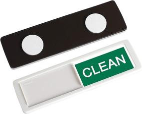 img 1 attached to Allinko Premium Clean Dirty Dishwasher Magnet Sign | New 2021 Slide Dishwasher Indicator | Strong Sticky Tab Adhesion | Water Resistant Design | Endurance Reminder - Dishes Clean or Dirty | White