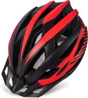 🚲 high visibility adult bike helmet with led light, detachable visor and lining - perfect for mountain and road biking, men and women, 22.05-24.41 inches logo