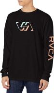 rvca graphic sleeve facets: trendy medium men's clothing for stylish t-shirts & tanks logo