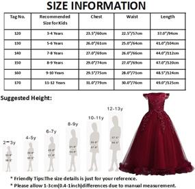 img 1 attached to MYRISAM Embroidery Wedding Birthday Communion Girls' Clothing for Dresses