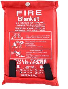 img 4 attached to 🔥 Chemical-Free, Mess-Free Large Fire Extinguisher Blanket. Convenient Storage & Easy-to-Use Fire Extinguisher