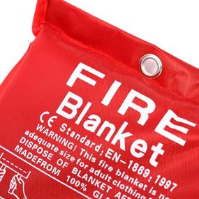 img 2 attached to 🔥 Chemical-Free, Mess-Free Large Fire Extinguisher Blanket. Convenient Storage & Easy-to-Use Fire Extinguisher