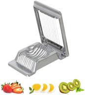 stainless steel egg slicer: versatile cutter for eggs, mushrooms, tomatoes, strawberries, and more! logo