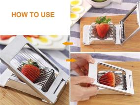 img 2 attached to Stainless Steel Egg Slicer: Versatile Cutter for Eggs, Mushrooms, Tomatoes, Strawberries, and More!