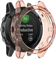 яркий оранжевый силиконовый чехол для умных часов garmin fenix 5 plus - надежная защита и стильное покрытие логотип