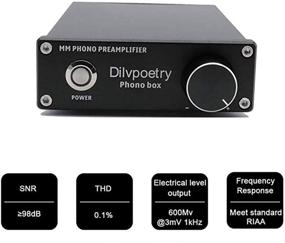 img 1 attached to 🎵 Dilvpoetry Phono Box MM Phono Preamp Preamplifier Amp HiFi Turntable Amplifier - Enhanced Audio Experience in Black