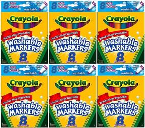 img 1 attached to 🖍️ Crayola Ultra-Clean Broad Line Markers, Bold Colors - Pack of 48