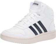 👟 adidas youth hoops white black unisex shoes for girls logo