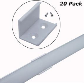 img 3 attached to 🔌 Seamless Extension Connection Connectors for Litever Slim V Shape Aluminum LED Channels - Pack of 20, Screws Included (LL-016-180D)