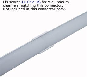 img 1 attached to 🔌 Seamless Extension Connection Connectors for Litever Slim V Shape Aluminum LED Channels - Pack of 20, Screws Included (LL-016-180D)