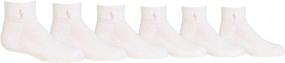 img 2 attached to Polo Ralph Lauren Gripper Socks for Girls - 6 Pairs, Infant to Big Kid Sizes