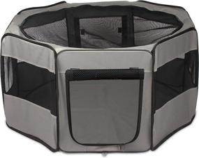 img 2 attached to 🐾 AUSCAMOTEK Aucamotek Water-Proof Collapsible Exercise Pen for Dogs and Cats with Pop-up Floor Playpen