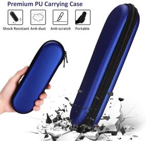 img 1 attached to TITACUTE Compatible With Apple Pencil 2 Carrying Case Hard EVA Pencil Case Foam Dual Zipper Shockproof Protective IPencil Case Holder For IPad Pro Apple Pen Tip Cap Charger Adapter 2Nd Gen Blue