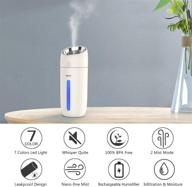 🌬️ sichy mini portable cordless humidifier - small cool mist travel humidifier with 7 colors led light, usb rechargeable personal desktop humidifier for baby bedroom, travel, office, home, car logo