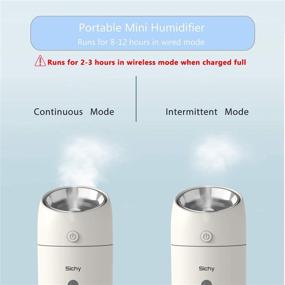 img 2 attached to 🌬️ Sichy Mini Portable Cordless Humidifier - Small Cool Mist Travel Humidifier with 7 Colors LED Light, USB Rechargeable Personal Desktop Humidifier for Baby Bedroom, Travel, Office, Home, Car