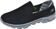 👟 women's black slip-on walking shoes by skechers performance logo