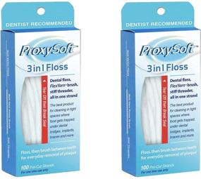 img 4 attached to Optimal Teeth Flossing: Dental Floss with Proxy Brush and Threader - 3-in-1 Pre-cut Threader Floss for Daily Dental Hygiene, 2 Packs - ProxySoft