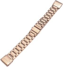 img 1 attached to 📿 YOOSIDE 20mm Rose Gold Stainless Steel Watch Band for Garmin Fenix 5S/5S Plus - QuickFit Metal Replacement Strap, Fits Wrist 4.7-8.2 inch