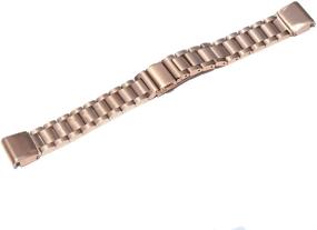 img 2 attached to 📿 YOOSIDE 20mm Rose Gold Stainless Steel Watch Band for Garmin Fenix 5S/5S Plus - QuickFit Metal Replacement Strap, Fits Wrist 4.7-8.2 inch