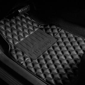 img 3 attached to 🧱 FH Group Premium Carpet Floor Mats with Heel Pad, Diamond Pattern (Black, F12002)