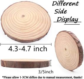 img 3 attached to 🪵 MAOM Natural Wood Slices Set of 7 - 4.3-4.7" Diameter, 3/5" Thickness Wood Discs Circles for DIY Crafts, Home Decoration, Wedding Decor - Artistic Craft Supplies