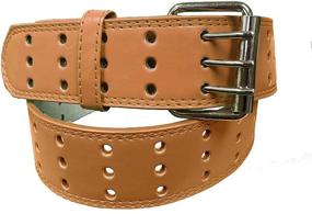 img 1 attached to 👨 Men's Accessories: Faux Leather Belt with Three Holes - Now Available