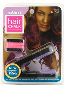 img 2 attached to Набор для волос Scunci Hair Chalk: Яркие и временные цвета для стильных метаморфоз