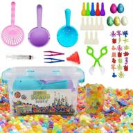 🌊 sowereap water beads kits for kids: 50000 non toxic water beads sensory bin kit with ocean animals, dinosaur eggs, balloons, scoops & tweezers – promote early skill development! logo