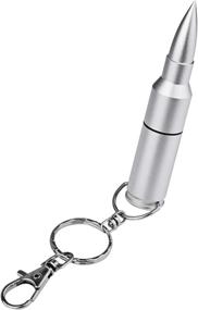 img 3 attached to RAOYI New 3D Bullet Flash Drive USB Flash Pen Drive Memory With Key Chain (64GB