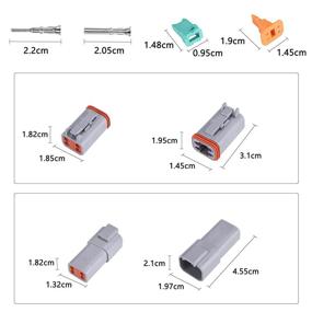 img 3 attached to 10-пакетовый 4-контактный коннектор DT серии с серым розеткой, водонепроницаемый и прочный с замком клина W4P W4S, 14-22 AWG 13 Ампер непрерывной работы DT04-4P DT04-4S