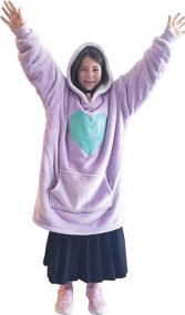 img 4 attached to BLUENIDO Wearable Hooded Blanket Kids