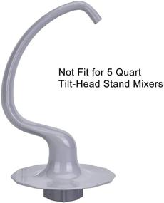 img 2 attached to 🍞 Grey Coated C Dough Hook Attachments for KitchenAid Mixer- K5ADH, Designed for 5 Quart Bowl-Lift Stand Mixers K4SS K5SS KSM5 KSM50