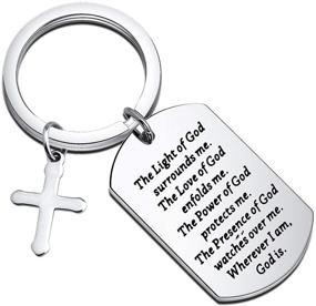 img 4 attached to Christian Gifts Prayer for Protection Keychain - Religious Pastor Gifts for Christians - Gzrlyf