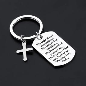 img 2 attached to Christian Gifts Prayer for Protection Keychain - Religious Pastor Gifts for Christians - Gzrlyf