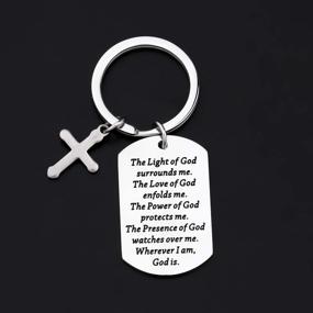img 3 attached to Christian Gifts Prayer for Protection Keychain - Religious Pastor Gifts for Christians - Gzrlyf