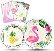 wernnsai flamingo party supplies disposable logo