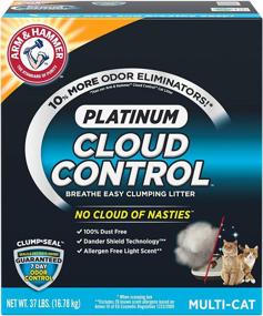 img 4 attached to ARM &amp; HAMMER Platinum Clumping Cat Litter 37LB with Cloud Control