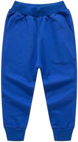 img 4 attached to ALALIMINI Toddler Joggers: Premium Elastic Sweatpants for Boys' Comfortable Clothing & Pants Experience