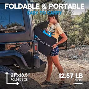 img 3 attached to 🔆 BLUETTI PV120 120W Portable Solar Panel for AC200P/EB70/EB55/AC50S Solar Generators - Foldable Solar Power Supply with Adjustable Kickstand, Off-Grid System for Outdoor Adventure, Road Trip, and Emergency Situations