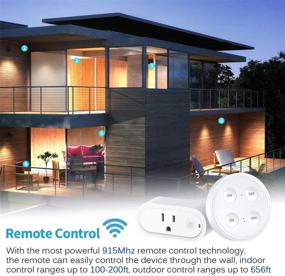img 1 attached to 🔌 LoraTap Remote Control Outlet Plug Adapter (2 Pack) with Dual Remote, 100ft Range Wireless Switch for Lights and Household Appliances, No Hub Required, 16A/1760W, White - Enhanced SEO, Long-Range Switch for Smart Home Devices, 2-Year Warranty