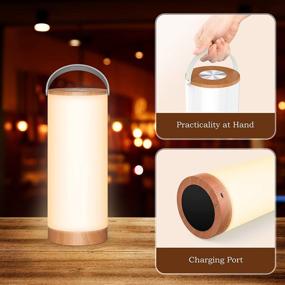 img 2 attached to 💡 Portable Cordless Table Lamp with Memory Function and 4000mAh Battery – Dimmable Night Light for Bedroom, Living Room, Office, Outdoor Camping – Rechargeable, Touch Sensor