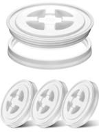 quzzil 4 pieces 5 gallon screw top lids leak proof bucket seal lid for plastic bucket compatible with gamma (white) logo