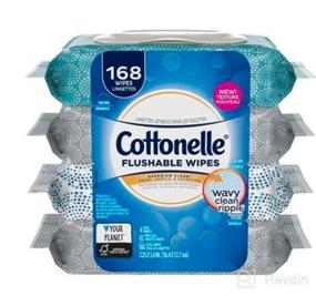 img 6 attached to 🧻 Cottonelle Flusheable Wet Wipes for Adults and Kids - 8 Flip-Top Packs, 42 Wipes/Pack (336 Total Wipes)