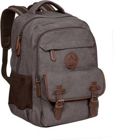 img 4 attached to 🎒 DABLAM XL Canvas Laptop Backpack for School, Hiking, Work - Cotton with 17in Sleeve, Durable & Dependable - 30 Liter Capacity