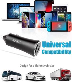 img 1 attached to ⚡️ Fast Charging Car Charger Adapter with Dual Ports - USB Type-C 36W/4.8A PD QC 3.0 Compatible for iPhone 12/11/Max/Pro/Mini/X, Samsung Galaxy S21/S20 Plus/Ultra - Quick Charger for Android iOS Devices