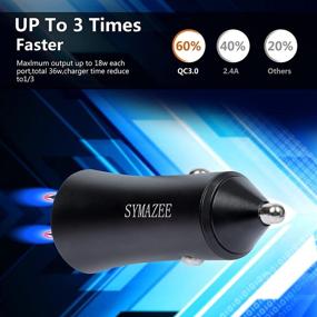 img 2 attached to ⚡️ Fast Charging Car Charger Adapter with Dual Ports - USB Type-C 36W/4.8A PD QC 3.0 Compatible for iPhone 12/11/Max/Pro/Mini/X, Samsung Galaxy S21/S20 Plus/Ultra - Quick Charger for Android iOS Devices