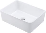 🚽 kes 16x12 white rectangle vessel sink - above counter porcelain ceramic bathroom sink bowl, small size bvs110s40 logo